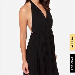 Lulu’s Halter Black Open Back dress
